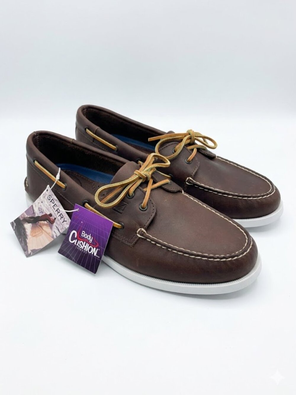 NWT Sperry Authentic Original Leather Boat Shoes Amaretto Brown Men's 12